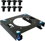 MEETOOT Blue Color 3.5" Hard Disk Shock Absorber Bracket with Mounting Screws for PC Case 3.5 HDD to 5.25 DVD ROM Bay Mounting Adapter with Rubber Nails and Screws