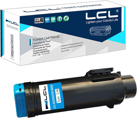 LCL Compatible Toner Cartridge Replacement for Dell H625 H825 S2825 H625cdw H825cdw S2825cdn 593-BBOX H625cdw H825cdw S2825cdn S2825 (1-Pack Cyan)