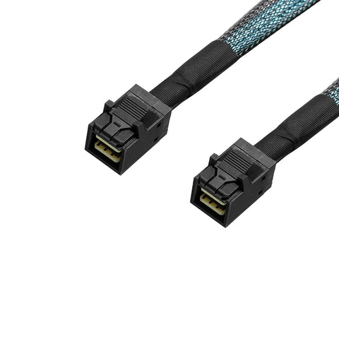 2 Pack Internal Mini SAS HD SFF-8643 to SFF-8643 Cable, Internal Mini SAS to Mini SAS Cable, 12Gbps, Compatible with RAID or PCI Express Controller(3.3FT/1M)