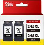 245XL Multi Pack Black Ink Cartridges Replacement for Canon 245XL 245 XL PG-245 243XL Compatible with Canon PIXMA MX492 MX490 MG2920 MG2922 MG2420 IP2820 Printer (2 Black)