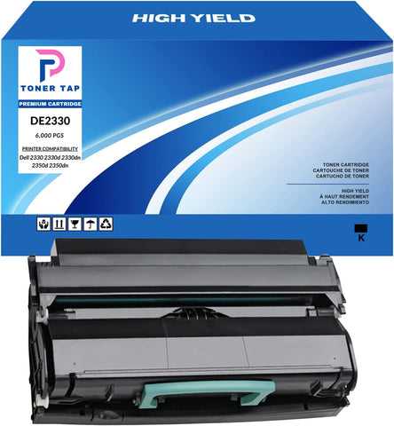 Toner Tap High Yield for Dell 2330 2330d 2330dn 2350d 2350dn (6,000 Pages) 330-2666 330-2667 330-2649 DM253 PK941 Compatible Cartridge Replacement