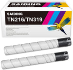 SAIDING Compatible Toner Cartridge Replacement for Konica TN-216 TN216 TN-319 TN319 A11G131 A11G130 Black Toner to Use with Minolta Bizhub C220 C280 C360 Printer (2 Black)