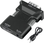 FDG HDMI to VGA Adapter Converter,hdmi vga Adapter Suitable for laptops, Old Computers, Monitors, projectors.hdmi to 3.5mmaudio Adapter,hdmi-to-vga adapters