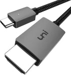 uni USB C to HDMI Cable 3ft 4K@30Hz, USB Type C to HDMI Cable [Thunderbolt 3 Compatible] for Home Office, Compatible for MacBook Pro, iPad Air 4, iPad Pro, iMac, Galaxy S21, Surface Book 2, XPS