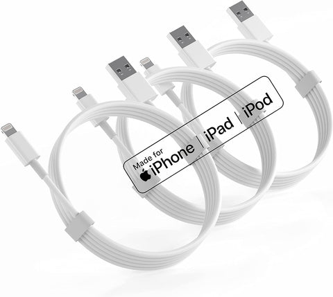 HOURTT Apple iPhone Charger 10ft, MFI Certified Apple Original Lightning Cable 3 Pack, Lightning to USB Cables, Fast Apple Chargers for iPhone 11 Pro/11/XS MAX/XR/8/7/6s/6,iPad Pro/Air/Mini,iPod Touch