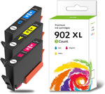 Volca Spares Ink Cartridge Replacement for HP 902 XL 902XL Compatible with OfficeJet 6950, 6960 Series and OfficeJet Pro 6960, 6970 Series (Magenta Yellow Cyan Tricolor Pack)