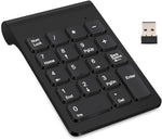 Wireless Numeric Keypad, TRELC Mini 2.4G 18 Keys Number Pad, Portable Silent Financial Accounting Numpad Number Keyboard Extensions for Laptop, PC, Desktop, Notebook (Black)