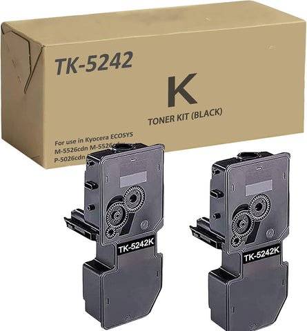 APRONE TK-5242 TK5242 Toner Cartridge Replacement for Kyocera TK-5242 TK-5242K 1T02R70US0 P-5026cdw M-5526cdn P-5026cdn M-5526cdw (Black,2-Pack)