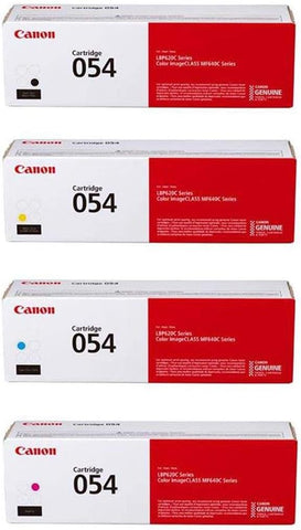 Canon CRG 054 Standard Toner Cartridge for LBP622 & MF644 Printers, Bundle with Black / Cyan / Magenta / Yellow