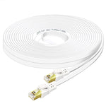 Qiuean Cat 8 Ethernet Cable 75FT, High Speed Heavy Duty 30AWG Cat8 Internet Ethernet Cable, 40Gbps 2000Mhz SFTP RJ45 Flat Cable Shielded in Wall - 22M