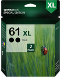 INKjetsclub Compatible Replacement for 61XL Ink Cartridge. Works with Envy 4500 5530 5534 Deskjet 1000 1055 1010 1510 1512 2540 3050 Officejet 2620 4630 Printer. 2 Black