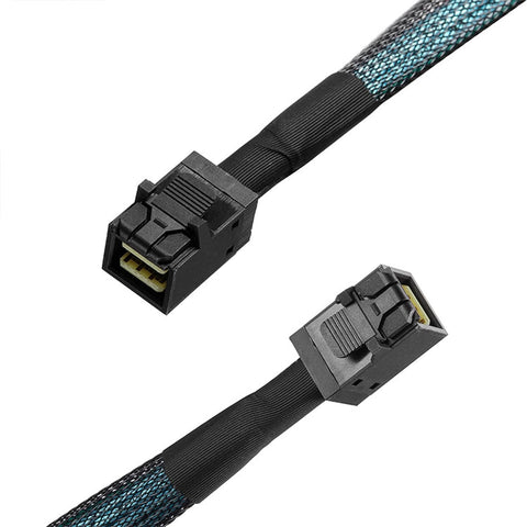 Heretom Internal Mini SAS HD SFF-8643 to SFF-8643 Cable, 12 Gbps, Compatible with RAID or PCI Express Controller, 0.5M/1.6FT