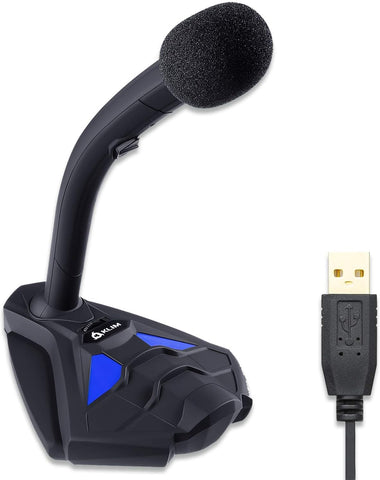 KLIM Voice V2 + Gaming Microphone USB + New 2022 + Best Sound Quality + Ideal for Gaming, Recording, Speech Recognition, Streaming, YouTube Podcast + PC Microphone Compatible Mac PS4 Mic + Blue