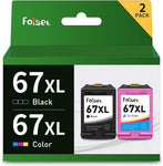 67xl 67 Ink Cartridges Black and Color Combo Pack Replacement for HP Ink 67 67xl HP Printer Ink for HP Envy 6052 6055 6055e 6075 Pro 6452 6455 6458 DeskJet 1255 2732 2752 2755 DeskJet Plus 4100 4152