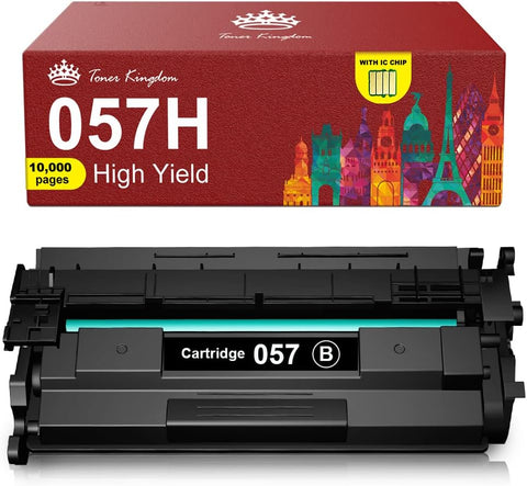 Toner Kingdom Compatible Toner Cartridge Replacement for Canon 057 057H CRG-057 CRG-057H Toner for Canon ImageCLASS LBP226dw LBP227dw MF445dw MF448dw MF449dw Printer Toner (Black, 1 Pack)