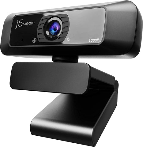 j5create USB Streaming Webcam - 1080P HD with 360° Rotation, High Fidelity Microphone, Plug and Play for PC/Mac/Laptop/Desktop/Skype/YouTube/Zoom/Facetime, Suitable for Conferencing/Calling (JVCU100)