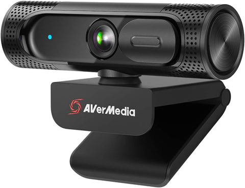 AVerMedia Live Streamer CAM 315, Webcam, 1080p/60fps Recording, Microphones, Fixed Focus, Wide Adjustable Field of View, Works with Skype, Zoom, Teams - Black