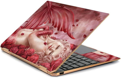 MightySkins Skin Compatible with HP Spectre x360 13.3" Gem-Cut (2019) - Sea of Roses | Protective, Durable, and Unique Vinyl Decal wrap Cover | Easy to Apply| Made in The USA