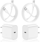 iPhone 14 13 12 Fast Charger,?Apple MFi Certified? 2 Pack 20W PD USB C Wall Fast Charger Block Adapter with 2 Pack 6FT USB C to Lightning Cable for iPhone 14 13 12 11 Pro Max XR XS X,iPad,AirPods