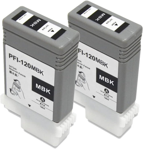 PFI120 MBK Pigment Compatible with Canon PFI120 Ink Cartridge Replacement for Canon TM-300 IPF TM-200 IPF TM-205 IPF IPF TM-305 130ML