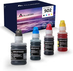 ALLWORK 4pk Compatible T502 Ink Bottle Refill Regular Ink Replacement for Epson 502 T502 for ET-15000 ET-2700 ET-2720 ET-2750 ET-2760 ET-3750 ET-3760 ET-4700 ET-4750 ET-4760 ET-7700 ET-7750 Printer