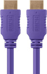 Monoprice High Speed HDMI Cable - 6 Feet - Purple | 4K@60Hz, HDR, 18Gbps, YUV 4:4:4, 28AWG - Select Series