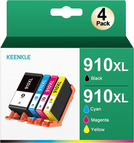 910XL Ink Cartridges for HP Printers for HP 910 XL 910XL Ink Cartridges Combo Pack Compatible with OfficeJet Pro 8020 8025 8035 8028 Series, OfficeJet 8022 Series (4 Pack 910XL Ink Cartridges)