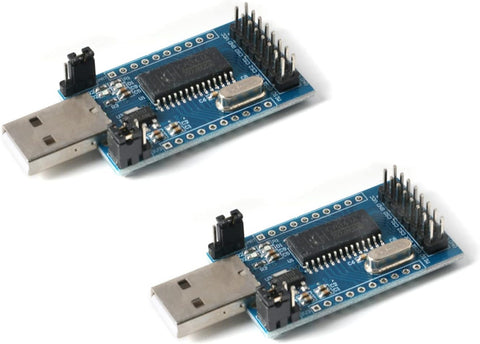 JESSINIE 2Pcs CH341A Module Industrial USB to Serial Adapter Module Parallel Converter Module USB to UART IIC SPI TTL ISP EPP MEM Serial Port Converter Module