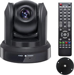 HCSTVCON PTZ Camera 3X Optical Zoom USB Video Conference Camera Full HD 1080P Webcams Wide-Angle Broadcast Camera for Meeting Live Streaming Church Education