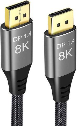 Xiwai DisplayPort 1.4 8K 60hz Cable Ultra-HD UHD 4K 144hz DP to DP Cable 76804320 for Video PC Laptop TV (5M)