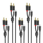 Yinker Type USB C to Stereo Audio Adapter Cable, Type C to L/R Audio Cable Male to Male RCA (1m/3ft 5pack)