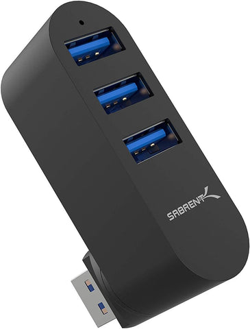 SABRENT Premium 3 Port Aluminum Mini USB 3.0 Hub [90°/180° Degree Rotatable] (HB-R3MB)