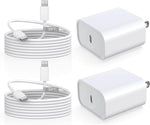 iPhone Charger Fast Charging 10 FT Apple MFi Certified, 2 Pack PD 20W USB C Wall Block with 10FT Long Type to Lightning Data Sync Cable for 14 13 12 11 XS XR X 8 iPad