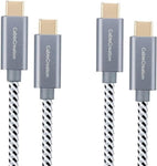 [2-Pack]USB C Cable 10ft(3A/20V), CableCreation Braided Fast Charging Cable Type-C to Type-C Data up to 480Mbps, USB Type C Cable to Type C Compatible with MacBook Pro, Galaxy S22 Ultra/S20+/S10, etc