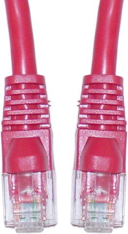 100' Cat5e Red Ethernet Crossover Cable, Snagless/Molded Boot, Pack of 1 (ED696399)