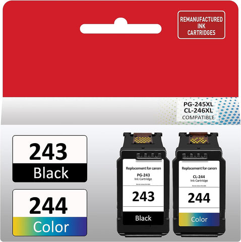 243 and 244 Ink Cartridges, ATOPINK Ink Cartridge Replacement for Canon PG-243 CL-244 (Black, Color) 243 244 Combo Pack | for Canon Pixma TR4520 MG3022 MX490 MG2522 MG2520 TS202 TR4527 MG2920 Printers