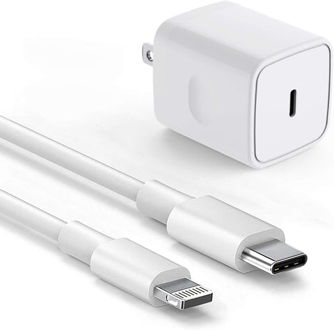 [Apple MFi Certified] iPhone Charger Fast Charging - 20W USB C Wall Charger Adapter with 6.6FT USB C to Lightning Cable for iPhone 14 Pro/14 Plus/13/12 Mini/12 Pro Max/11/X/XR/XS/8, iPad, AirPods Pro