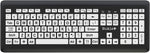 Nuklz N Magnus 325 | Wireless Large Print Full Size Computer Keyboard | High Contrast Black & White Keys | Soft Buttons | Ideal for Visually Impaired, Beginners and Seniors | Plug & Play