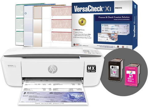 VersaCheck HP DeskJet 3755 MXE MICR Check Printer Presto Check Printing Software Bundle