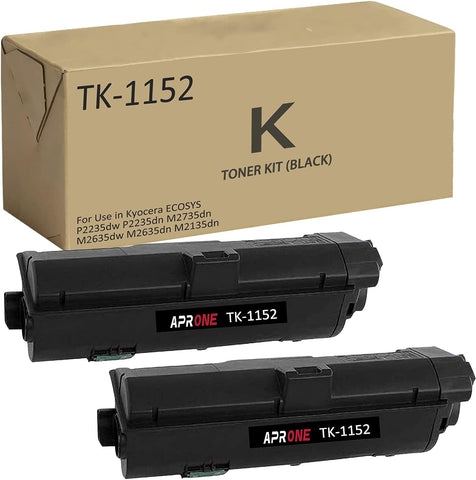 APRONE TK1152 TK-1152 Toner Cartridge Replacement for Kyocera TK-1152 1T02RV0US0 Use for ECOSYS P2235dw M2635dw M2635dn P2235dn M2135dn M2735dn Printer (Black,2-Pack)