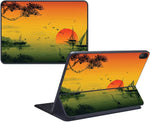 MightySkins Skin Compatible with Apple iPad Pro Smart Keyboard 12.9" (2018) - Japanese Sunset - Protective, Durable, and Unique Vinyl Decal wrap Cover - Easy to Apply, Remove - Made in The USA