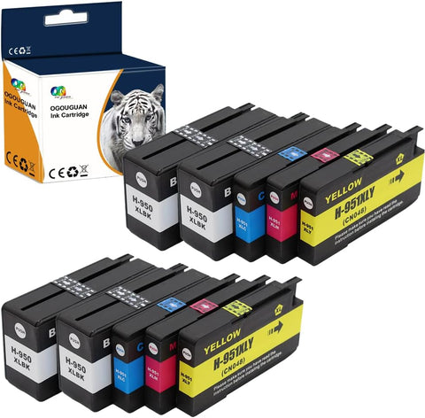 TengSheng Compatible Ink Cartridge Replacement for HP 950 XL 950XL 951 XL 951XL to use with OfficeJet Pro 8610 8600 8615 8620 8625 8630 8100 276dw 251dw Printer(4 BK, 2 C,2 M,2 Y,10 Pack)