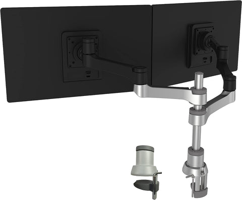 R-Go Tools Zepher 4 – Dual Monitor Arm Desk Mount | Adjustable Height and Rotation to Fit Your Preference. Customizable Options for Optimal Ergonomics and Setup | Ideal for The Office or Home