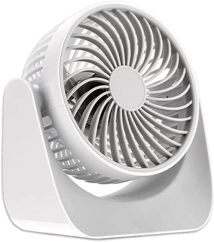 Desk Fan, USB Mini Desk Fan, 3 Speed 360° Adjustable Portable Personal Fan For Office Home Bedroom Desktop (White)