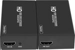 Linseek HDMI Extender Over Cat5e/6, HDMI Extender 4K, Extend 4K @ 30Hz Audio Video Up to 100m /328ft, Support EDID,POC Function