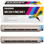 SAIDING Compatible Toner Cartridge Replacement for MC851 MC861 44059168 to use with OKI MC851DN MC861DN (2 Black)