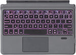 INI Smart Keyboard for Microsoft Surface Go3 (2021), Surface Go2 (2020) and Surface Go Ultra-Thin and Lightweight Bluetooth Keyboard with Touchpad 7 Color Backlight - Oxford Gray