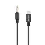 BOYA 3.5mm TRS to Lightning Adapter Cable, 3.5mm Male to Apple MFi Certified Male Lightning Cable (20cm) Compatible with iPhone 11 10 x 8 7 iOS Devices by-MM1 by-WM4 by-WM8 UWMIC9 Any 3.5mm Mic