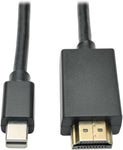 Tripp Lite Mini Displayport to HD Cable Adapter, MDP to HDMI (M/M), MDP2HDMI, 1080p, 6 ft. (P586-006-HDMI),Black