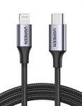 UGREEN USB C to Lightning Cable 6FT - MFi Certification Lightning Cable Compatible with iPhone 14/14 Pro/14 Pro Max, iPhone 13/12/11/X/XR/XS/8 Series, iPad 9, AirPods Pro, and More